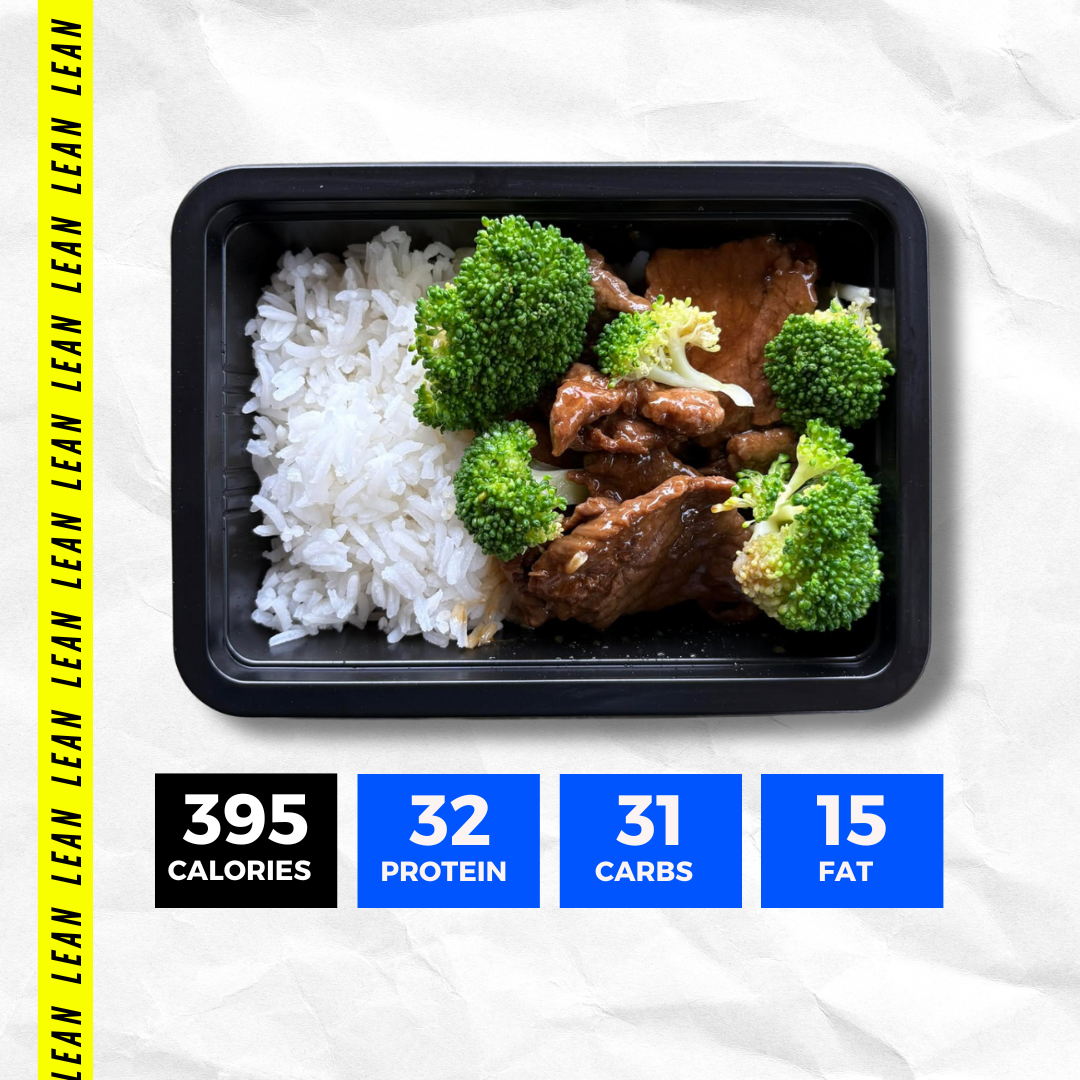BEEF AND BROCCOLI STIR FRY AND RICE (LEAN)