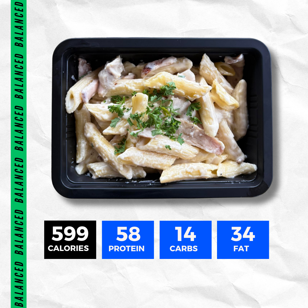 CHICKEN CARBONARA PENNE (BALANCED)