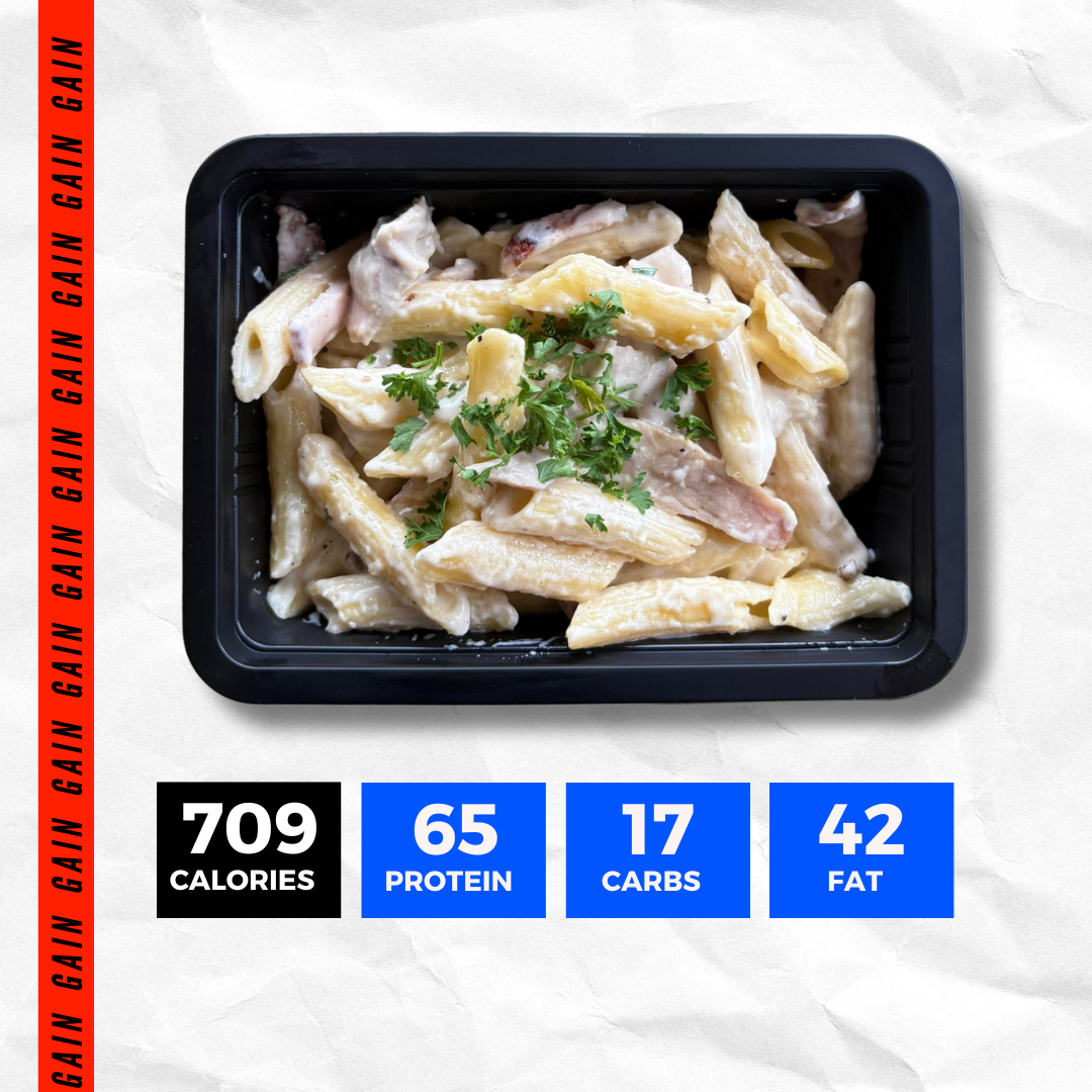 CHICKEN CARBONARA PENNE (GAIN)