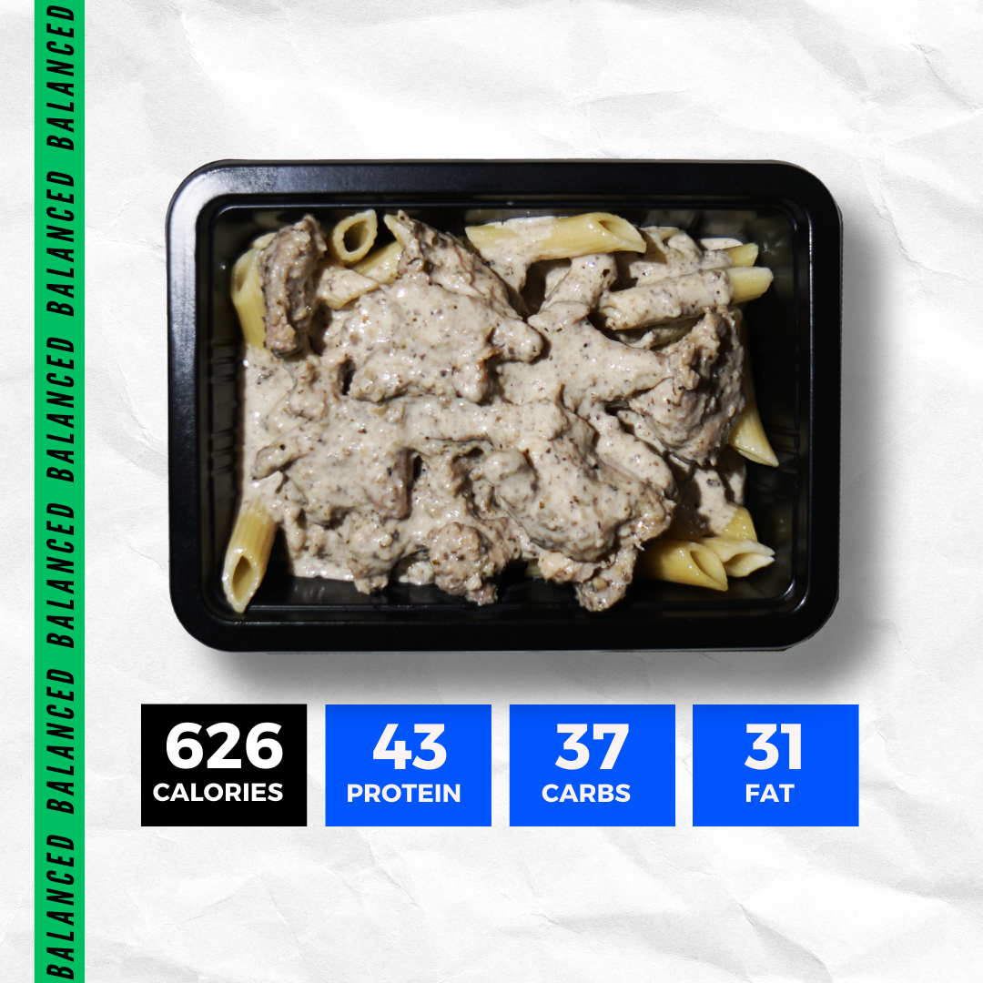 CREAMY CHICKEN AND MUSHROOM PASTA (BALANCED)