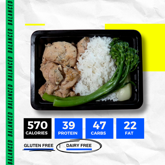 HONEY SOY CHICKEN AND WHITE RICE (BALANCED)